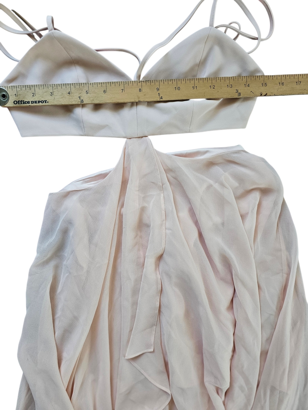 bebe Blush Pink Cutout Ruffle Maxi Dress - Picture 7 of 10